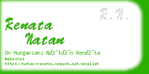 renata natan business card